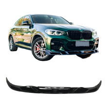 Premium ABS heldere zwarte voorlip splitter diffuser beschermkap voor BMW X3/X4 G01/G02/G08 (2020-2022)