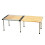 Modular Bamboo Camping Table with Extension Plates for Outdoor Kitchen Systems 1