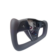 HawkNavi 377mm Yoke Stuurwiel met Verwarmd Lederen voor Tesla Model 3 & Y (2017-2023)