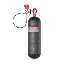 High-Pressure 4500PSI Carbon Fiber Cylinder with Regulator & Gauge for Scuba Diving - 6.8L Capacity, M18x1.5 Thread