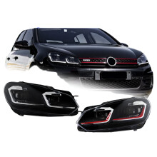AKD LED Koplamp voor VW Golf 6 MK6 (2009-2012) - DRL, Richtingaanwijzer, Grootlicht, Angel Eye Projectorlens
