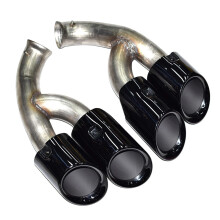 Porsche Cayenne 958 (2015-2017) GTS Sport Black Quad Exhaust Tip Upgrade