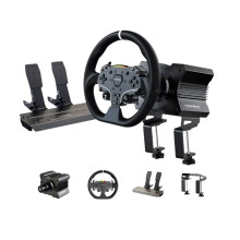Moza Racing R5 Direct Drive Wheel Base - 5,5 Nm piekvermogen, app- en cloudbediening, inclusief stuurwiel, pedalen en tafelbeugel