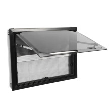 RV-raam 800x500mm met hor, zonnescherm en UV-bestendig acrylglas - Uitstoot-uitgang ontwerp voor caravans, campers en trailers