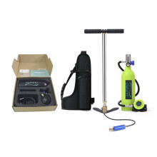 Chikadiv 1L Mini Scuba Tank: Draagbare zuurstofcilinder en handpomp snorkelset