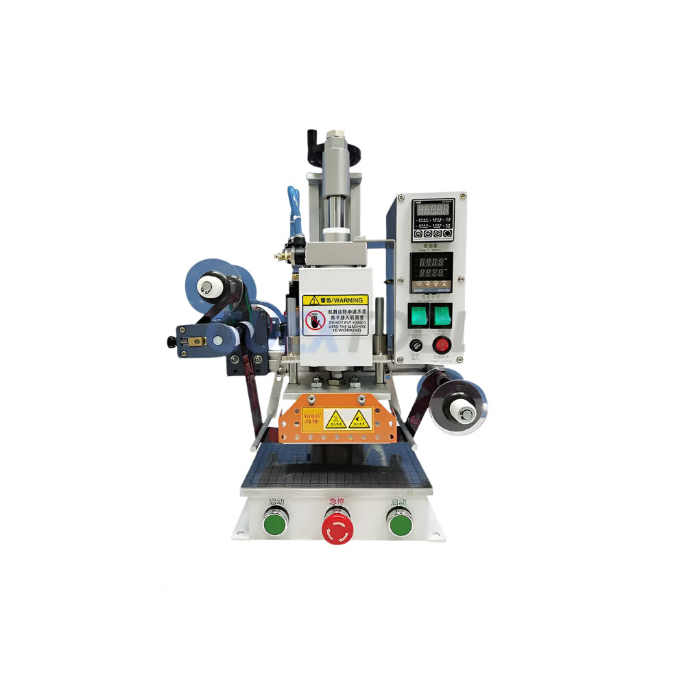 Compacte multifunctionele hot stamping machine voor leer, papier, hout, plastic en PU - automatische embossing en logo pers