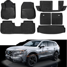 All-Weather 3D TPE Voermatten voor Honda CR-V 2024/2023 - 7-zits Benzinemodellen - Complete Set: Voorkant, Achterkant, Bagagemat en Rugleuni