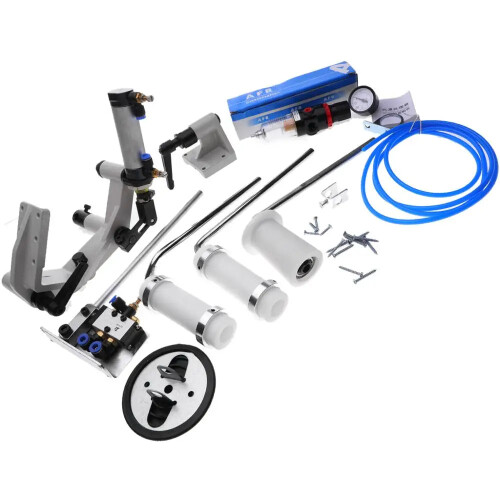 RTP 300 Pneumatic Expander Overlock Industrial Sewing Machine with Double Needles & Accessories