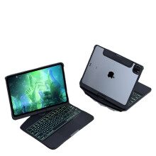 Kristalheldere draaiende magische toetsenbord voor iPad Air 5 en Pro 11/12,9 inch (2023) - Draadloos Bluetooth hoesje