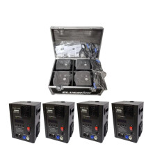 4-Pack 700W Cold Spark Machines with Flight Case & DMX Remote for Weddings, Parties, and DJ Discos