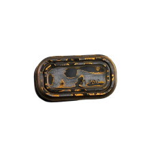 Carbon Fiber Damascus Push Slider Shell - No. 7 Zwart Goud Metselwerk Doe-het-zelf Accessoire