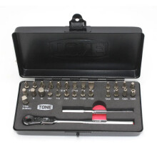 27-Piece Precision Bit Ratchet Set with Storage Case for Auto Repair & Household Tasks - Includes 1/4 & 6.35mm Screwdriver Bits