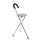 Foldable Aluminum Alloy Elderly Crutch Cane with Built-In Stool and Tri-Corner Stability 1