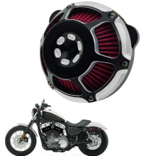 Zwarte CNC-Aluminium Luchtfilter Kit voor Harley XL Sportster 883/1200, Softail, Dyna en Touring Modellen