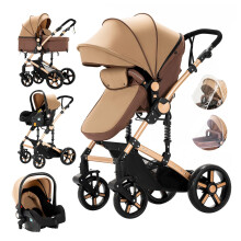 3-in-1 Lichtgewicht Kinderwagen en Driewieler - Veelzijdige Vierwielige Kinderwagen voor Baby's en Peuters