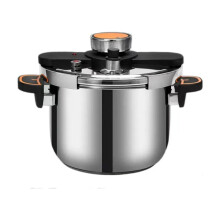 Veelzijdige roestvrijstalen snelkookpan - 80 kPa, compatibel met gas- en inductiekookplaten, verkrijgbaar in 4L, 5L en 6L maten
