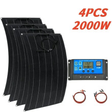 Veelzijdige Super Power Zonnepanelen Kit - 2000W/1500W/1000W/500W voor campers, boten, auto's en thuisgebruik met 18V/36V batterijopladen