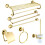 Vintage Brass Gold Bathroom Accessory Set - Luxurious Antique Finish 1