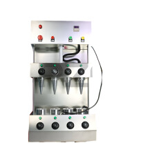 4-delige handbediende pizzacoekjesmaker set met roterende oven voor perfecte kegelvorming