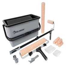20-Piece Rollingdog Molossus Large Wall Painting Kit - Lint-Free Microfiber Roller Set with Tray