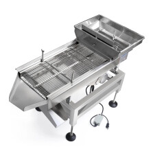 Roestvrijstalen lineair trilzeefscherm van 30x80 cm met dubbele motor voor efficiënte deeltjeszeving en classificatie
