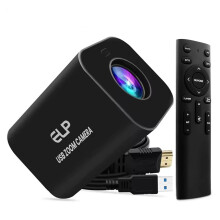 ELP 4K HDMI USB-webcam met 12x zoom, H.264 1080p 60FPS autofocus en 2,4G infrarood afstandsbediening voor live streaming
