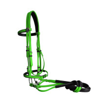 Duurzaam waterdicht PVC-paardenhalster met rubberdekje en teugels - Paardensportuitrusting