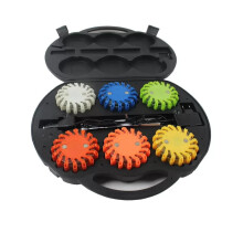 6-Pack Oplaadbare LED Verkeersveiligheid Verlichting - Noodauto Waarschuwings Fireball met 9 Flitsmodi, Waterdicht Ontwerp