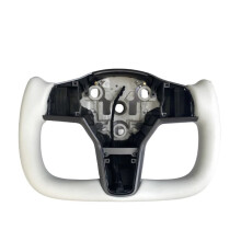 350mm Yoke stuurwiel voor Tesla Model 3 & Y (2018-2023) - Gepersonaliseerd Nappa leer met optionele verwarming