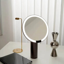 Tri-Kleuren LED Make-up Spiegel met Intelligente Zachte Licht - Draagbare Desktop Schoonheidsproduct