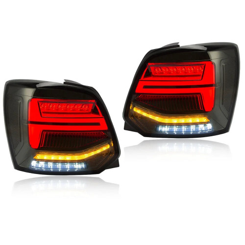 Compatible VW Polo Rear Tail Lights (2010-2017) with Turn Signal, Brake, and Reverse Functions