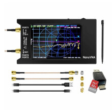 Verbeterde NanoVNA H4 Vector Network Analyzer van AURSINC - 10 kHz tot 1,5 GHz, 4,3-inch scherm, Ham Radio Antenne Analyzer met 32GB kaart