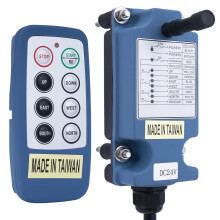 Saga L8 Mini Hoist Crane Wireless Remote: 6-Button Industrial Radio Controller