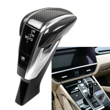 Premium koolstofvezel leren versnellingspookknop kit voor Porsche Cayenne (2018-2023)