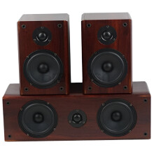 Compacte houten geluidsbox van 5 inch: passieve subwoofer en middenluidspreker voor home theater audio