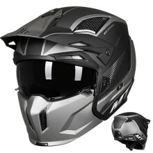 Retro afneembare volledig gezichtshelm voor straatvechter motorfiets - Vier seizoenen veelzijdige casco moto