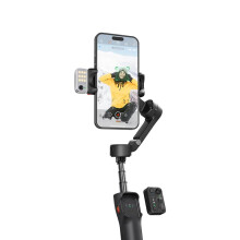 Hohem iSteady V3 AI Handheld Stabilizer met driekleurige fill light - Selfie stick en gimbal voor smartphone vloggen en video-opnames