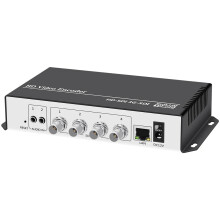 Geavanceerde 4-kanaals HEVC H.264/H.265 SD/HD 3G-SDI naar IP live video streaming encoder met ondersteuning voor RTMPS, HTTP, RTSP, RTMP, UD