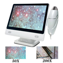 10-inch professionele HD huid- en hoofdhuidanalysator en haarcamera - Digitale detector voor haarzakjes, olie- en vochtmeting (2024-model)