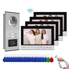 Slim WiFi-video-deurbel met RFID-toegang en intercomsysteem voor meergezinswoningen