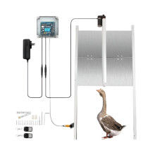 Automatisch kippenhokdeurbeschermer kit met tijdregeling - compatibel met US-, AU- en EU-stekkers (110-220V) voor pluimvee en huisdieren