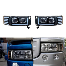 LED Koplamp- en Hoeklamperset voor Scania R420/P500 vrachtwagens - Artikelnummer 1730958, 1730953, 1385410, 1387155