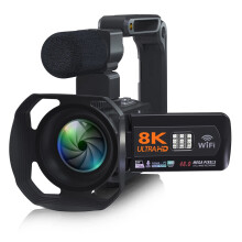 8K Ultra HD Professional Video Camera - 48MP WiFi Camcorder with 16x Zoom & Auto Focus for Seamless Streaming