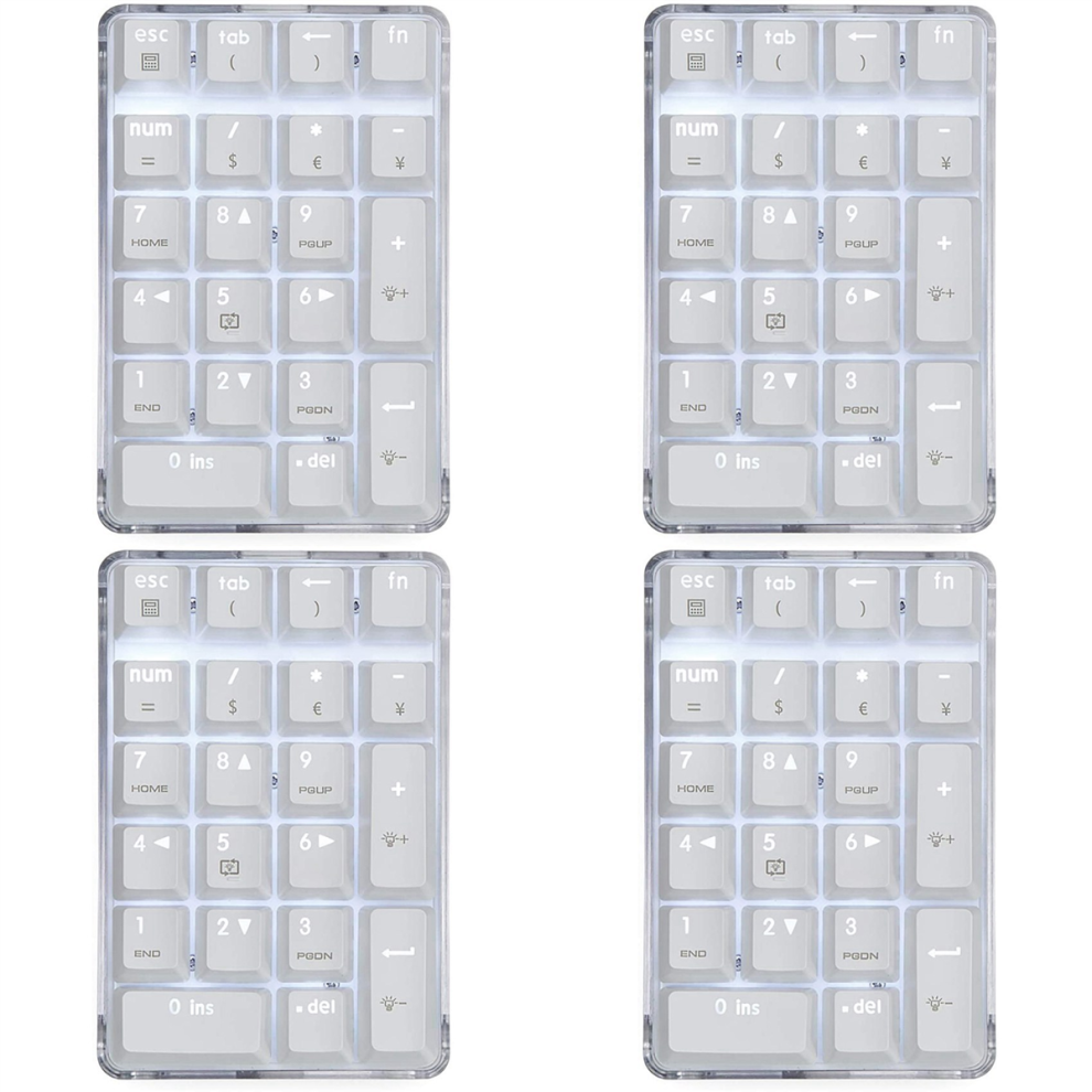 Mechanical Numeric Keypad Wired Gaming Keypad Backlit 21 Keys White 4853004625511