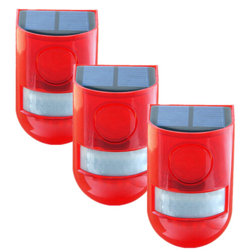 Solar Strobe Light with Motion Sensor Alarm Sound Security Siren 1