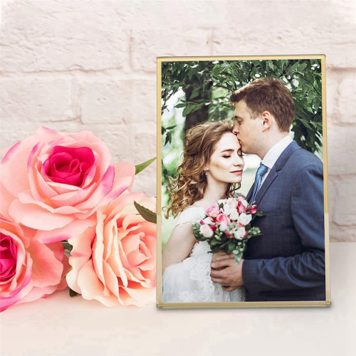12PCS Gold Frame Acrylic Sign Holder, 4X6Inch Vertical 1