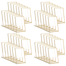 12PCS Gold Frame Acrylic Sign Holder, 4X6Inch Vertical