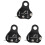 Sicherheitsklettern Schutz Ascender 220LB Seilgriff, Schwarz 1