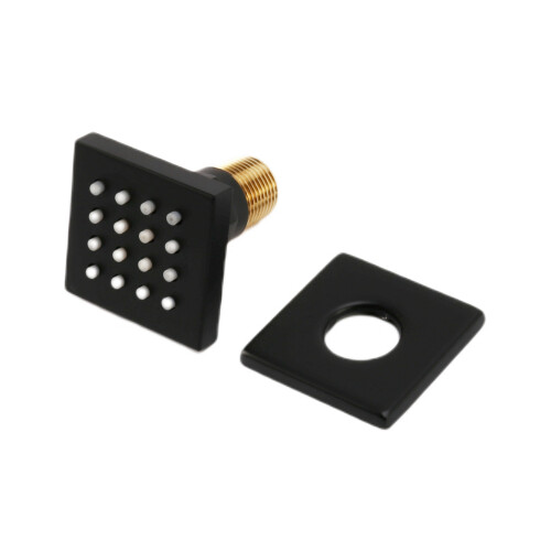 3X Shower Brass Square Massage Body Brushed Nickel Matte Black 1