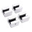 4 x SBR12UU 12mm Linear Motion-Router Lager Fester Block, Silber 4